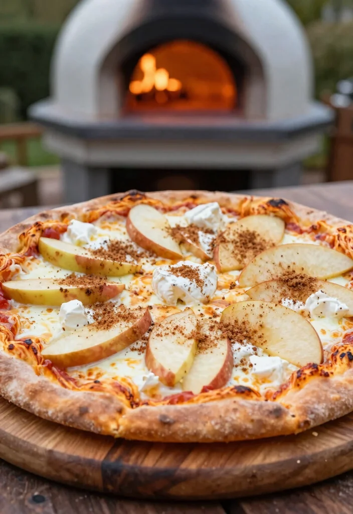 16 Outdoor Pizza Oven Recipes Perfect for Summer Cooking - 14. Apple and Brie Dessert Pizza 1