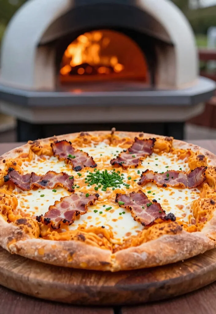 16 Outdoor Pizza Oven Recipes Perfect for Summer Cooking - 15. Sweet Potato and Bacon Pizza 1