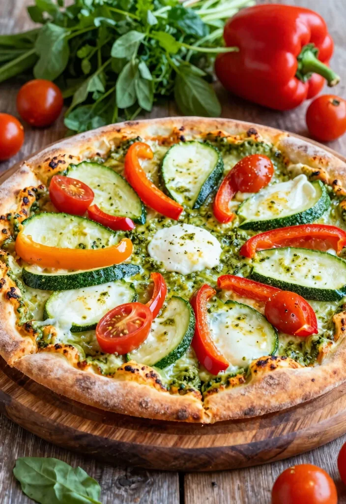 16 Outdoor Pizza Oven Recipes Perfect for Summer Cooking - 4. Pesto Veggie Pizza 1