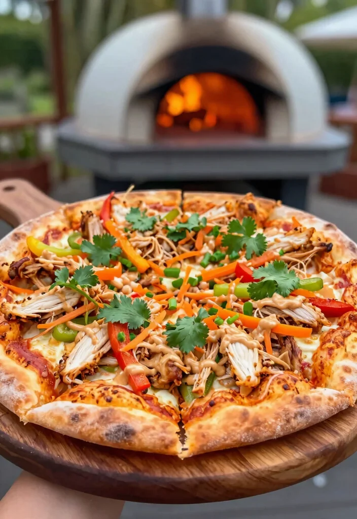 16 Outdoor Pizza Oven Recipes Perfect for Summer Cooking - 8. Thai Chicken Pizza 1