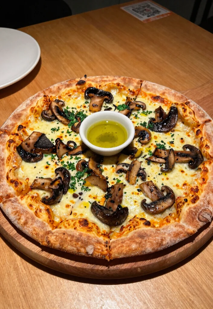 16 Stuffed Crust Pizza Recipes with Extra Cheesy Goodness - 5. Mushroom and Truffle Oil Stuffed Crust Pizza 1