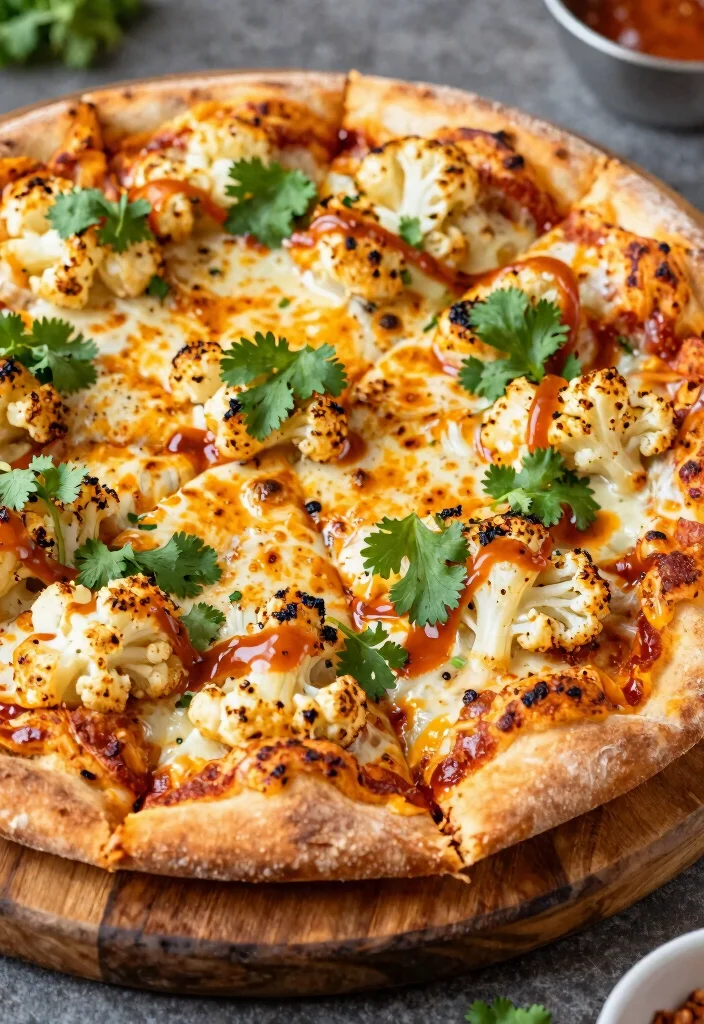 16 Stuffed Crust Pizza Recipes with Extra Cheesy Goodness - 9. Buffalo Cauliflower Stuffed Crust Pizza 1