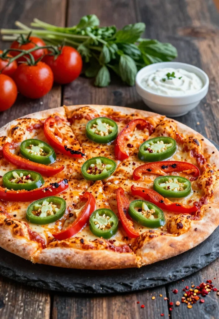 16 Veg Pizza Recipes Packed with Fresh Vegetables - 4. Spicy Veggie Lover’s Pizza 1