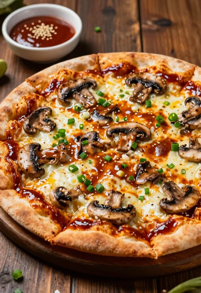 17 Mushroom Pizza Recipes for Savory Lovers - 13. Korean BBQ Mushroom Pizza 1