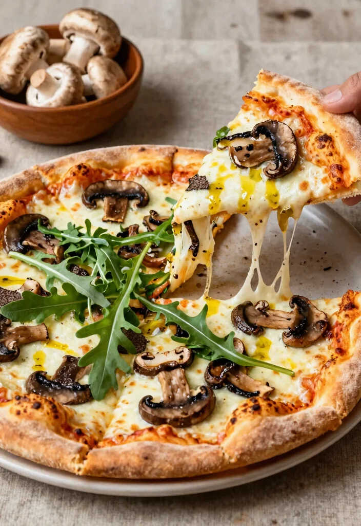 17 Mushroom Pizza Recipes for Savory Lovers - 3. Truffle Oil and Mixed Mushroom Delight 1