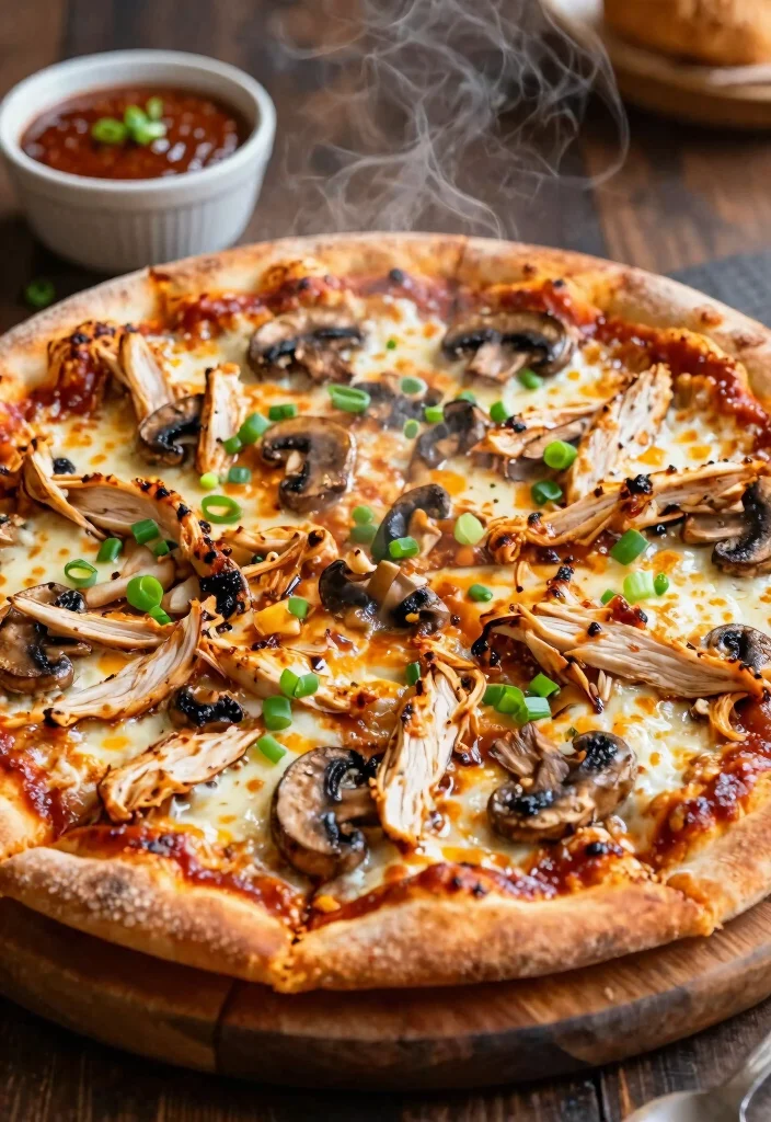 17 Mushroom Pizza Recipes for Savory Lovers - 7. BBQ Mushroom and Chicken Pizza 1