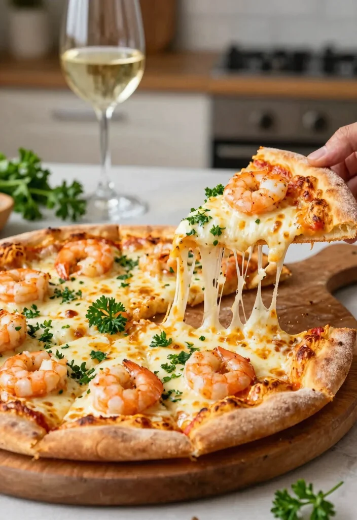 17 Seafood Pizza Recipes Loaded with Ocean Flavor - 1. Classic Shrimp Scampi Pizza 1