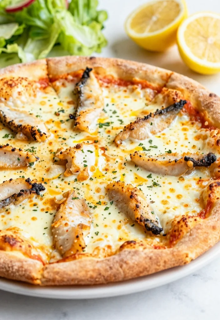 17 Seafood Pizza Recipes Loaded with Ocean Flavor - 14. Lemon Pepper Fish Pizza 1