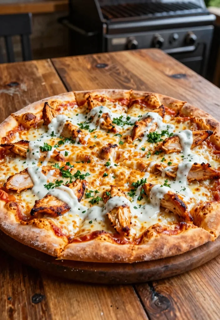 18 BBQ Pizza Recipes Full of Smoky Flavor - 11. BBQ Ranch Chicken Pizza 1