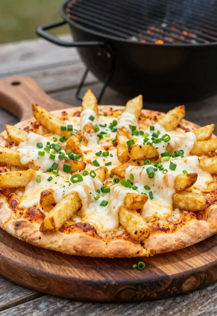 18 BBQ Pizza Recipes Full of Smoky Flavor - 15. BBQ French Fry Pizza 1