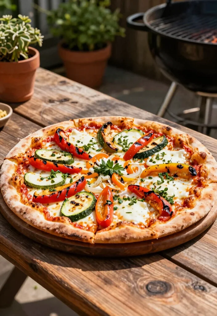 18 BBQ Pizza Recipes Full of Smoky Flavor - 2. Grilled Veggie BBQ Pizza 1