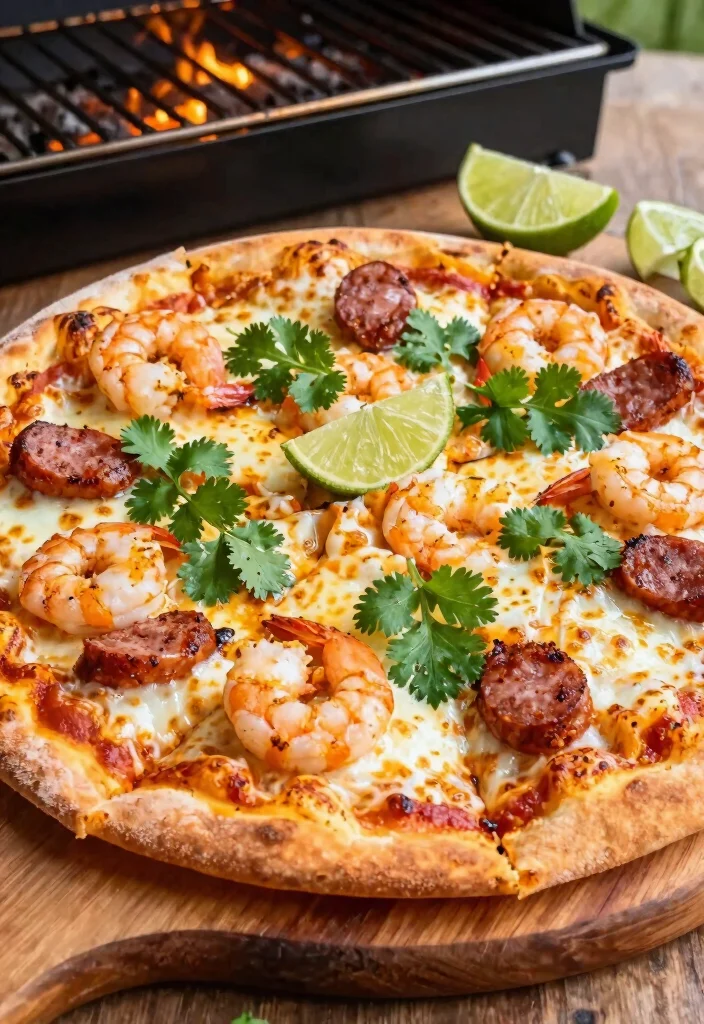 18 BBQ Pizza Recipes Full of Smoky Flavor - 6. BBQ Shrimp Pizza 1