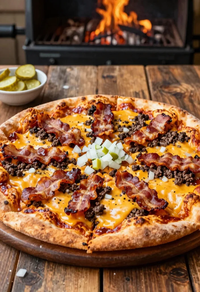 18 BBQ Pizza Recipes Full of Smoky Flavor - 9. BBQ Bacon Cheeseburger Pizza 1