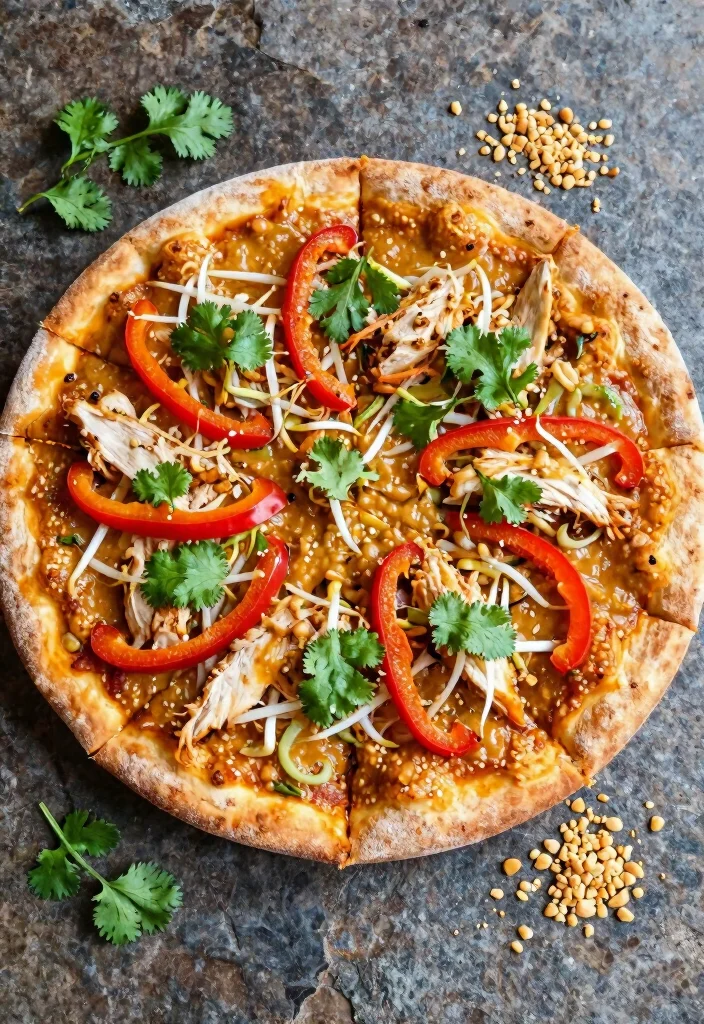 18 Healthy Pizza Recipes That Are Delicious & Guilt-Free - 14. Thai Peanut Pizza 1