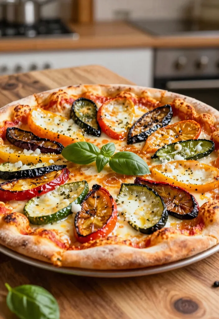 18 Pizza Oven Recipes to Try in Your Home Pizza Oven - 12. Roasted Vegetable Pizza 1