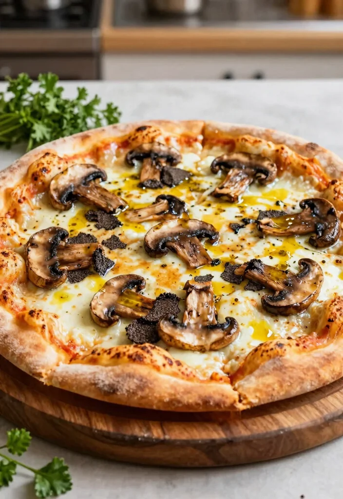 18 Pizza Oven Recipes to Try in Your Home Pizza Oven - 13. Truffle Mushroom Pizza 1