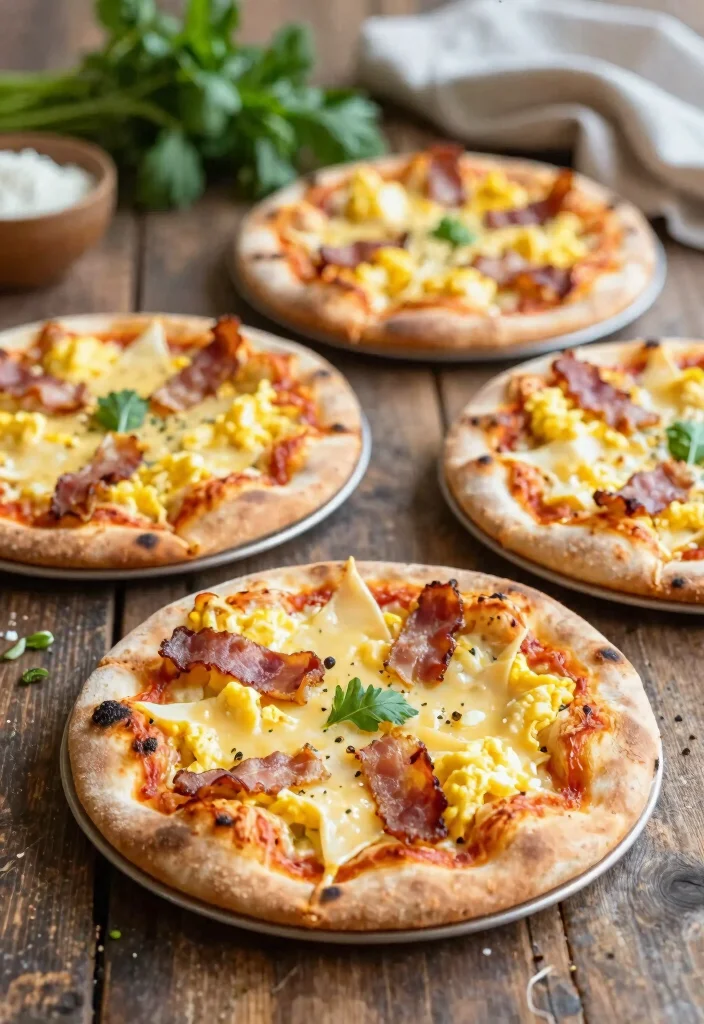 19 Mini Pizza Recipes Perfect for Snacks and Parties - 17. Breakfast Mini Pizzas 1