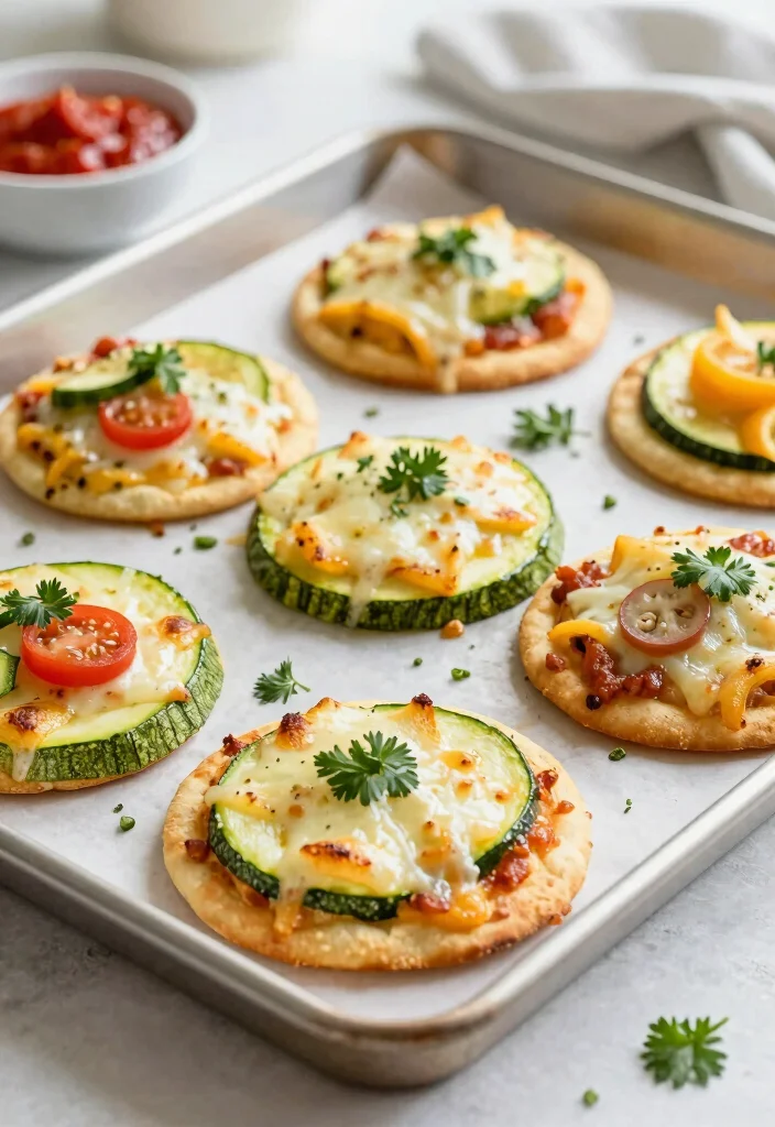 19 Mini Pizza Recipes Perfect for Snacks and Parties - 9. Zucchini Mini Pizzas 1