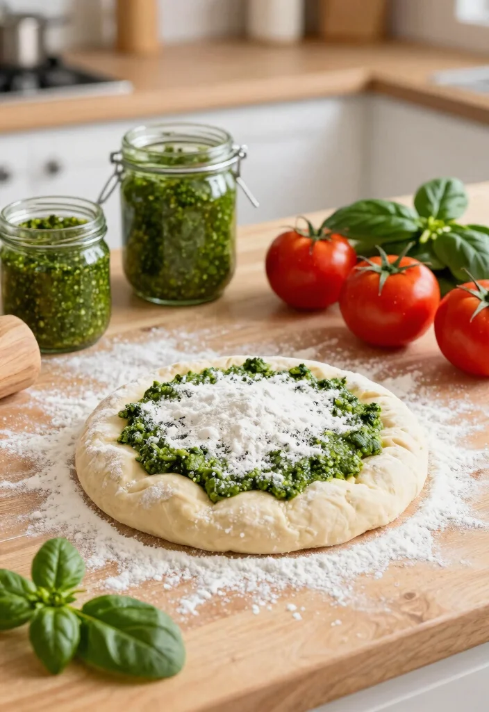 20 Best Pizza Dough Recipes for Perfect Homemade Crust - 19. Pesto Pizza Dough 1