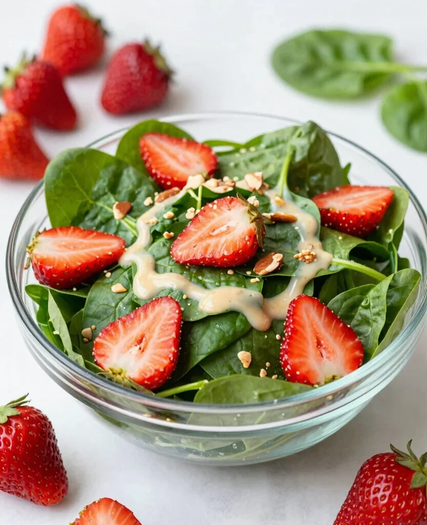 20 Best Side Dishes to Serve with BBQ Chicken - 13. Spinach and Strawberry Salad: A Sweet Contrast 1