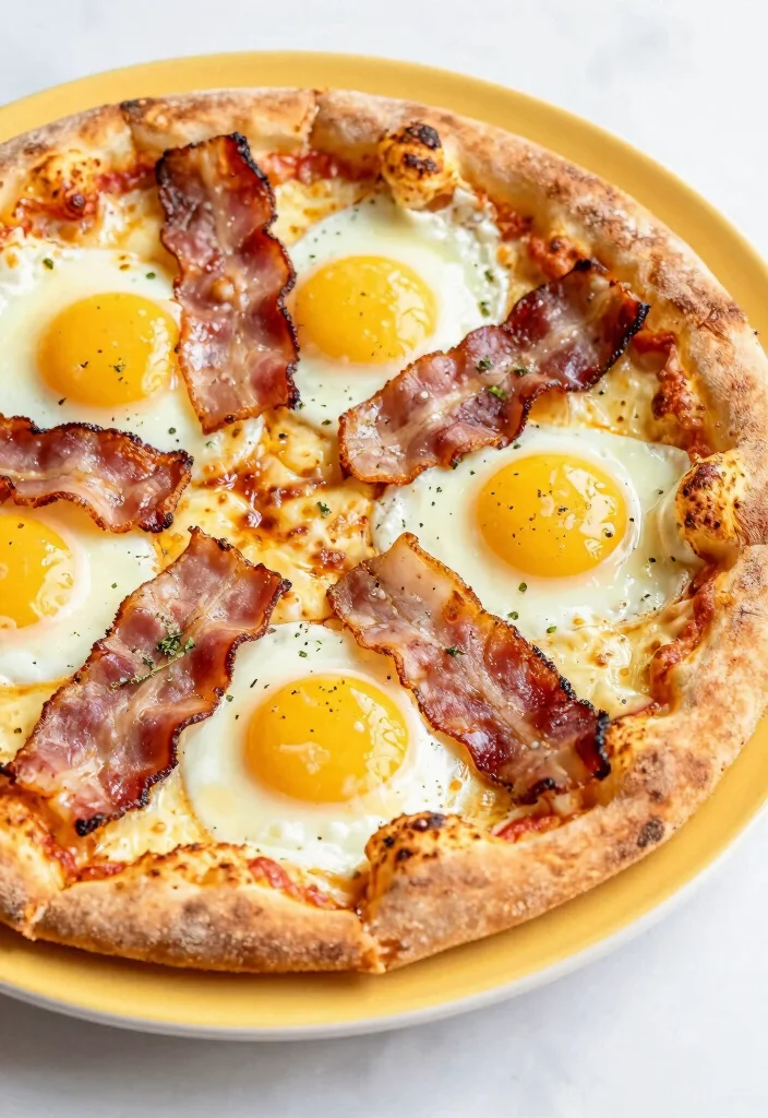 20 Easy Pizza Recipes Anyone Can Make - 14. Bacon and Egg Breakfast Pizza 1