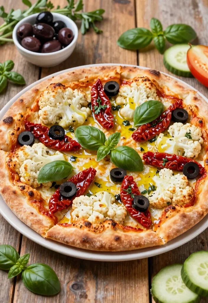 20 Unique Pizza Recipes You've Probably Never Tried - 1. Mediterranean Cauliflower Pizza 1