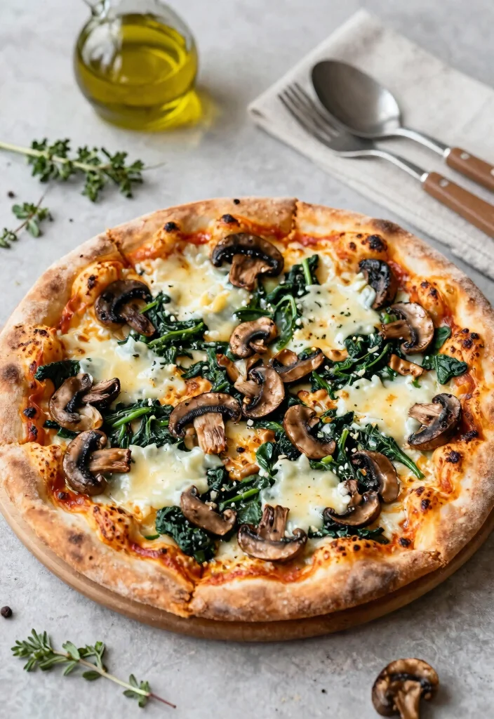 20 Unique Pizza Recipes You've Probably Never Tried - 12. Smoked Mushroom and Spinach Pizza 1