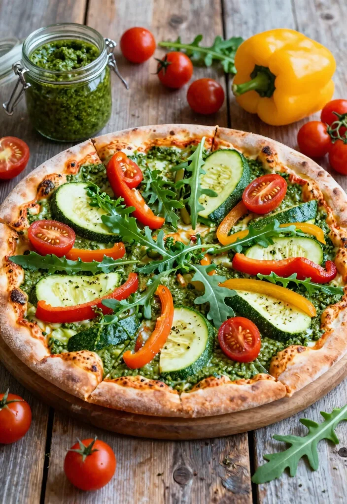 20 Unique Pizza Recipes You've Probably Never Tried - 7. Pesto Veggie Pizza 1