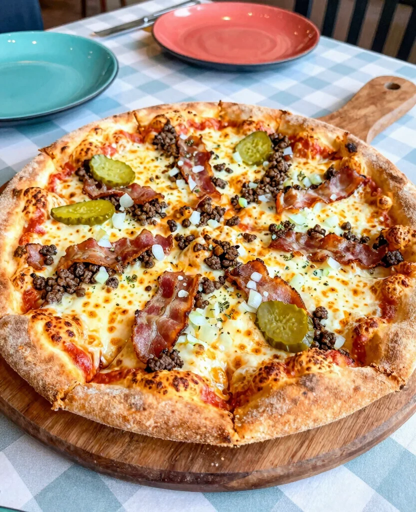 7 Best Hamburger Pizza Variations to Try - 1. Classic Cheeseburger Pizza 1