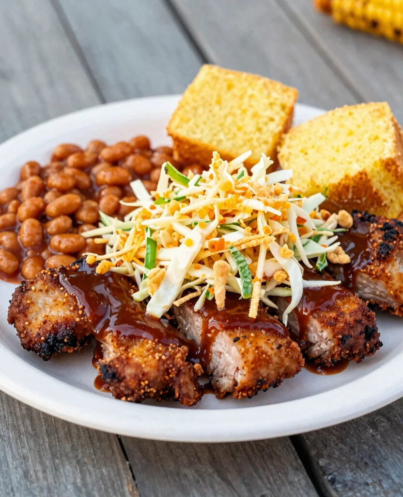 8 Crispy Fried Pork Tenderloin Recipe Variations - 8. BBQ Fried with Coleslaw 1