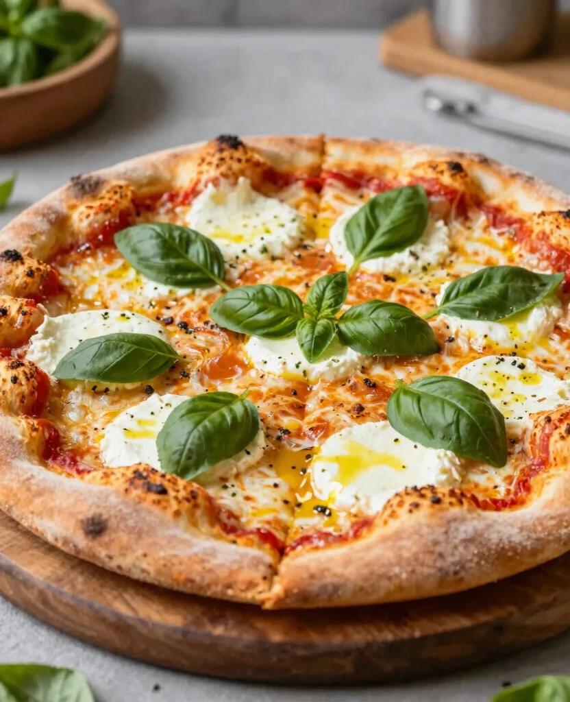 9 Delicious Pizza Recipes Using Ricotta Cheese - 1. Classic Ricotta Margherita Pizza 1