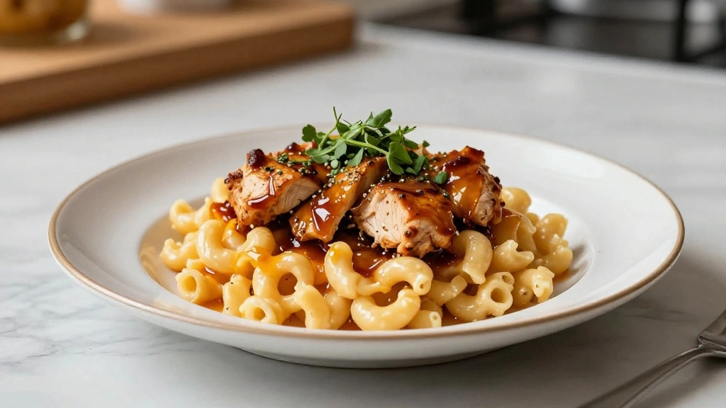 Sweet & Savory Honey BBQ Chicken Mac and Cheese