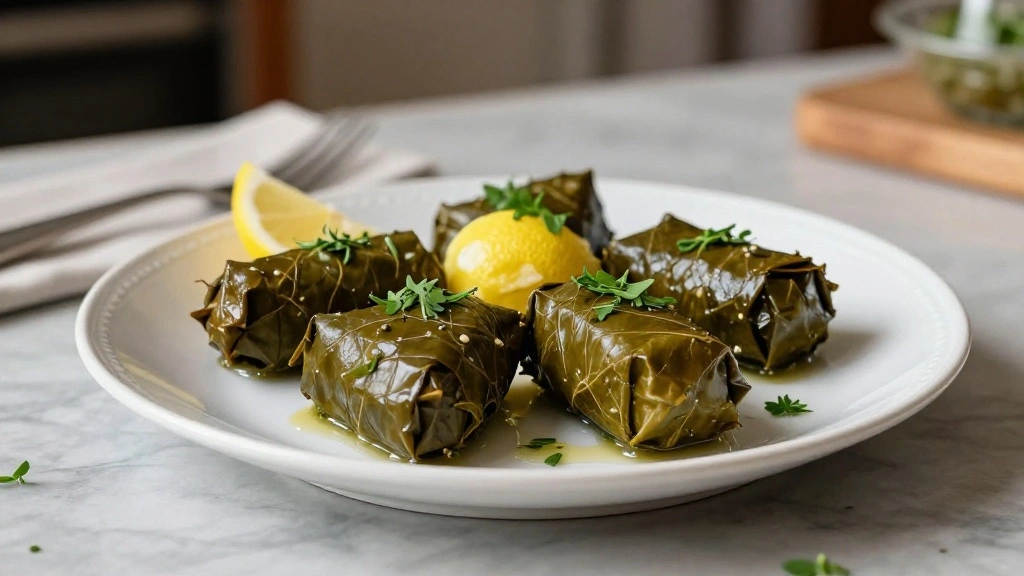 Greek Dolmades – Tender Stuffed Grape Leaves with Lemon and Herbs - Global Trio Kitchen