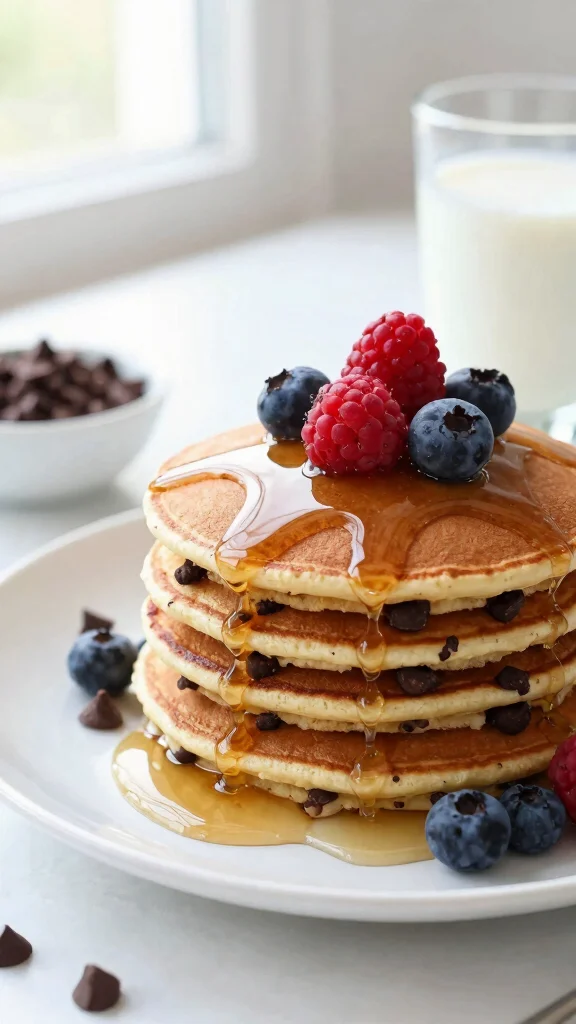 10 Breakfast Baking Recipes to Start Your Morning Right - 10. Chocolate Chip Protein Pancakes 1