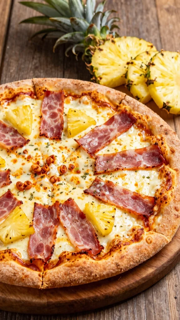 10 Pizza Stone Recipes That Turn Out Crispy and Delicious - 9. Hawaiian Pizza with Pineapple & Ham 1