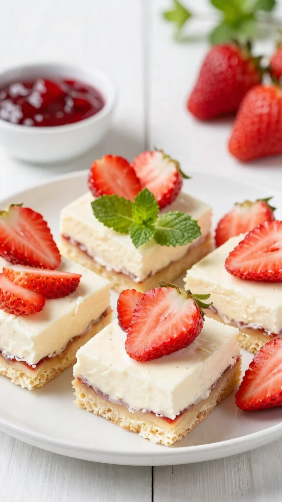 12 Cream Cheese Baking Recipes Rich, Creamy and Irresistible - 6. Strawberry Cream Cheese Dessert Bars 1