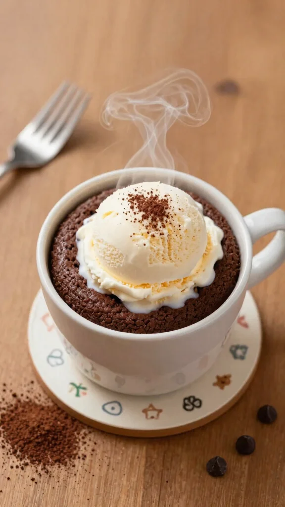 12 Easy 3 Ingredient Baking Recipes Ready in Minutes - 2. 3-Ingredient Chocolate Mug Cake 1