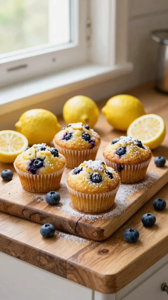 12 Lemon Baking Recipes Bursting with Fresh Citrus Flavor - 1. Zesty Lemon Blueberry Muffins 1