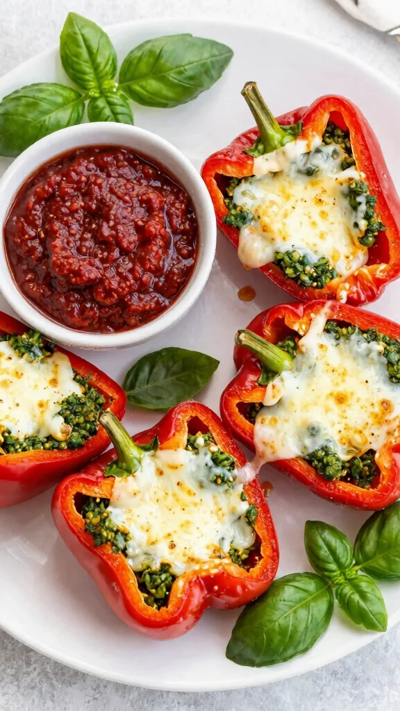 12 Savory Baking Dishes That Go Beyond Sweets - 8. Pesto and Cheese Stuffed Peppers 1
