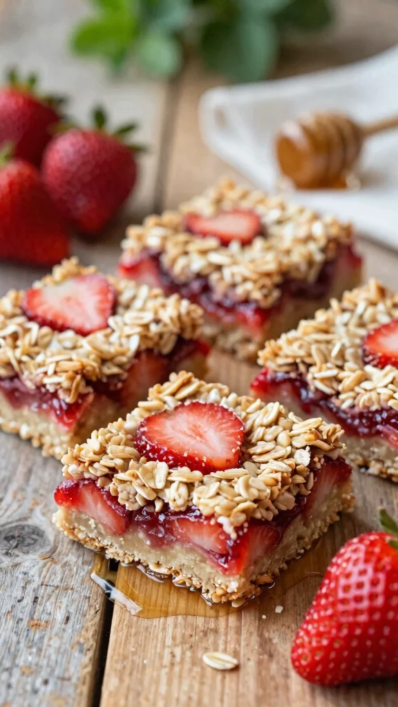 12 Strawberry Baking Recipes to Enjoy All Season Long - 2. Strawberry Oatmeal Bars 1