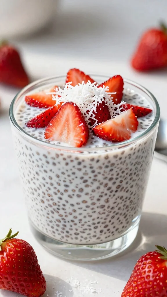 12 Strawberry Baking Recipes to Enjoy All Season Long - 5. Strawberry Coconut Chia Pudding 1