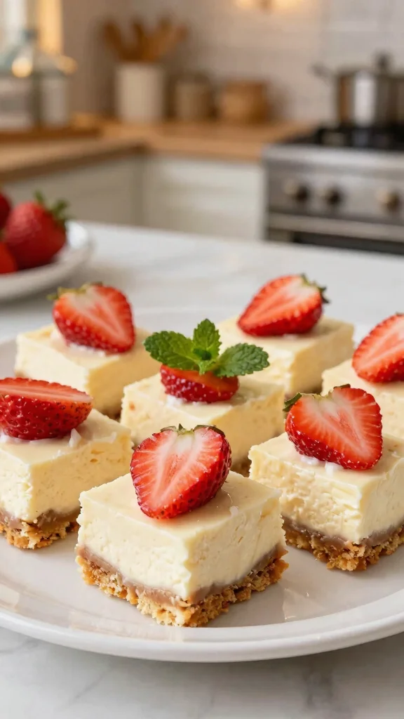 12 Strawberry Baking Recipes to Enjoy All Season Long - 7. Strawberry Cheesecake Bars 1