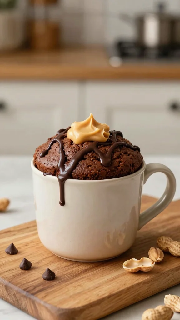 15 Chocolate Baking Recipes Every Chocolate Lover Needs to Try - 5. Chocolate Peanut Butter Mug Cake 1