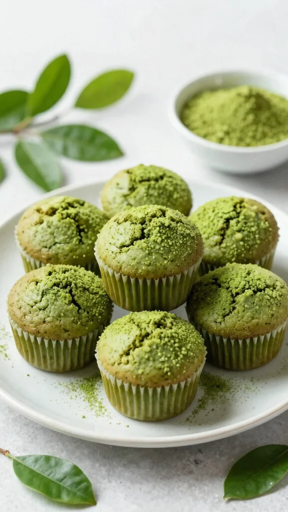 15 Muffin Baking Recipes for Every Flavor You Can Imagine - 8. Matcha Green Tea Muffins 1