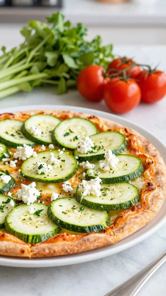 15 Trader Joe’s Pizza Recipes for Quick, Easy Weeknight Dinners - 15. Zucchini Goat Cheese Pizza 1
