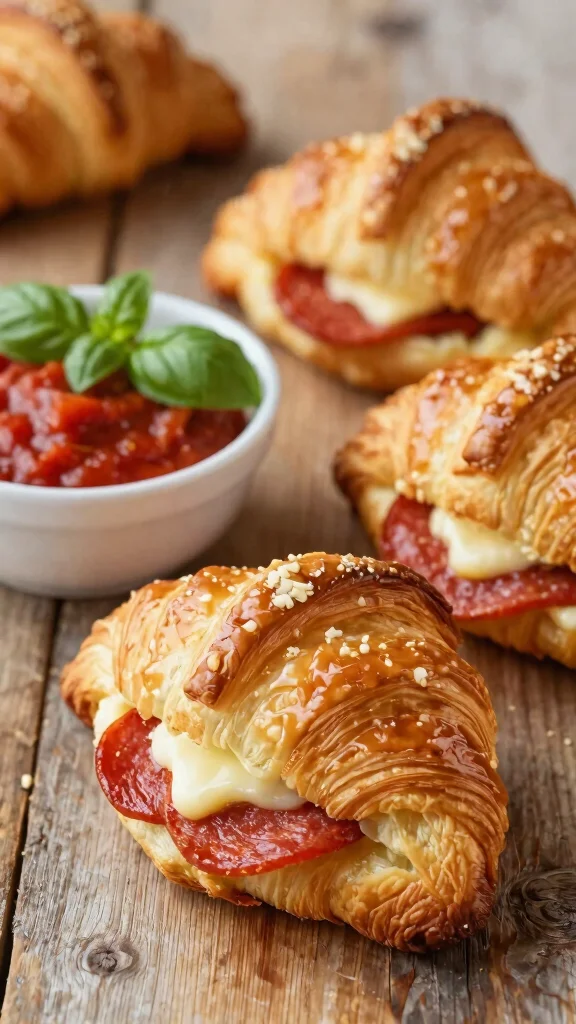 16 Pizza Crescent Roll Recipes for Quick, Cheesy Party Snacks - 1. Cheesy Pepperoni Crescent Roll-Ups 1