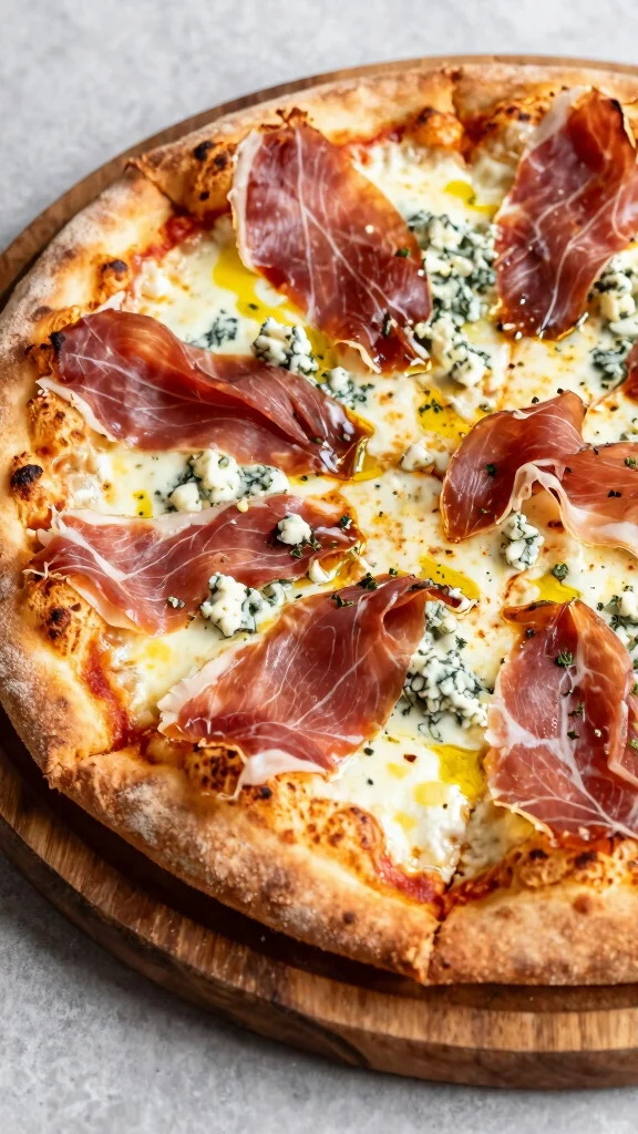 17 Prosciutto Pizza Recipes for a Crispy, Salty, Flavor-Packed Dinner - 10. Prosciutto and Blue Cheese Pizza 1