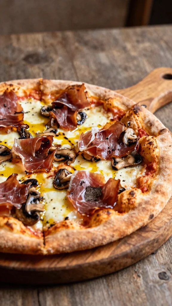 17 Prosciutto Pizza Recipes for a Crispy, Salty, Flavor-Packed Dinner - 3. Prosciutto and Mushroom Truffle Pizza 1