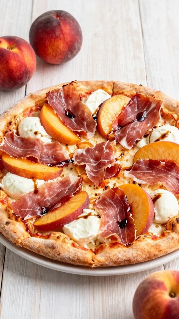 17 Prosciutto Pizza Recipes for a Crispy, Salty, Flavor-Packed Dinner - 6. Prosciutto and Peachtree Pizza 1