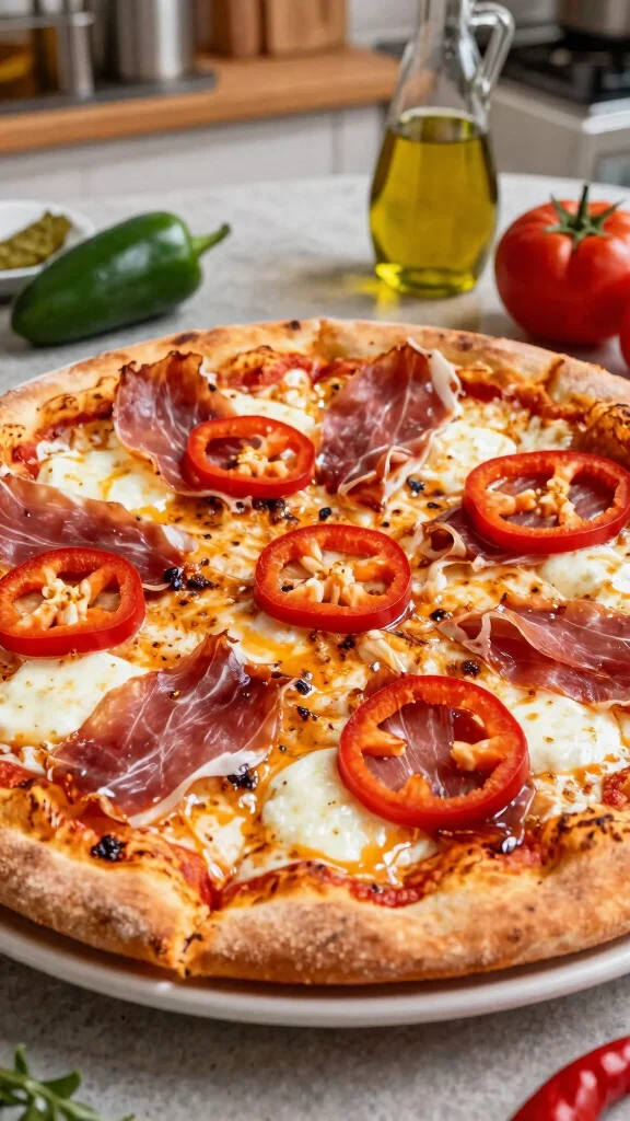 17 Prosciutto Pizza Recipes for a Crispy, Salty, Flavor-Packed Dinner - 7. Spicy Prosciutto and Hot Pepper Pizza 1